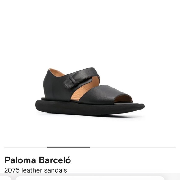 Paloma Barcelo Jari Flat sandals in black nappa leather - Picture 10 of 13